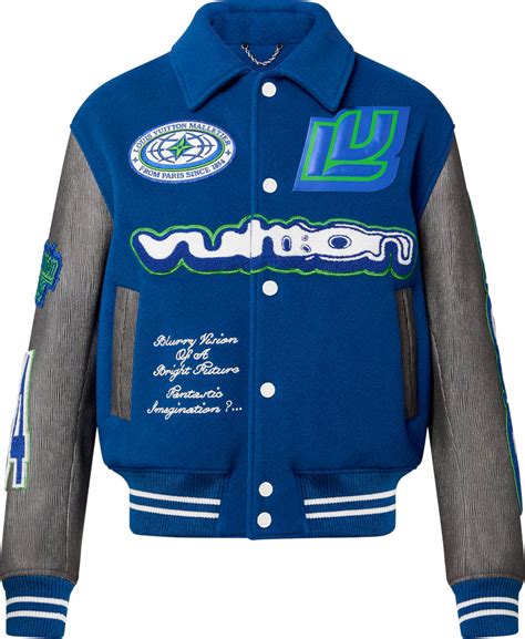 lv varsity jacket blue